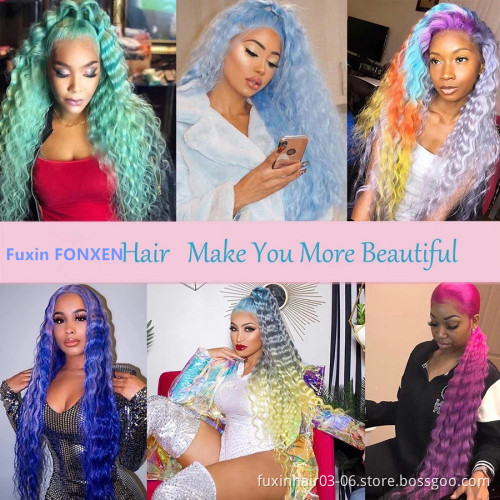 150% Deep Wave 613 Blonde Hd Lace Front Wig 13x4 Transparent Lace Frontal Human Hair Wig 613 Full Frontal Wig
